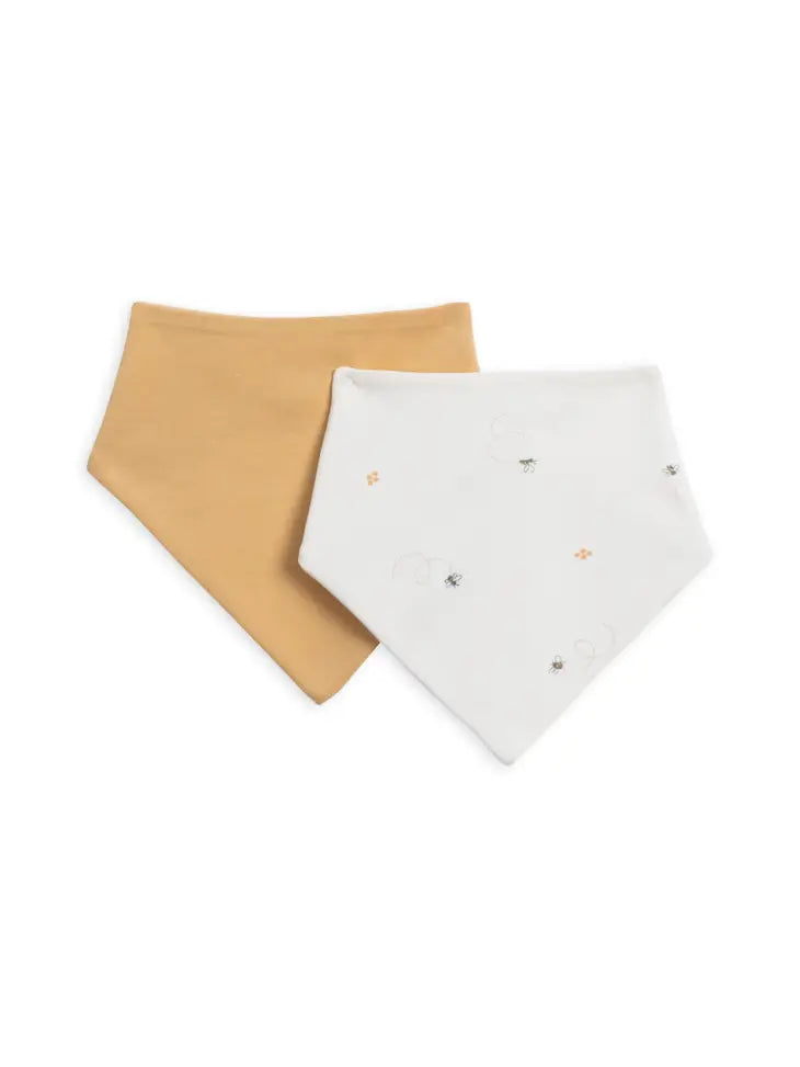 Organic Baby Classic Bib Set (2-pack) - Honey + Bee