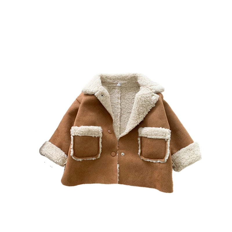 Annie & Charles Kids Sheepskin Jacket
