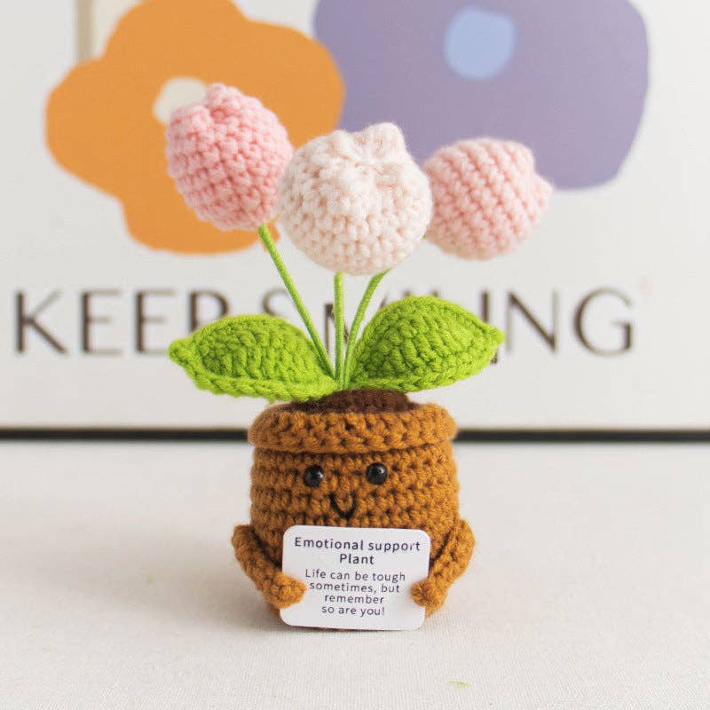 Handmade Knitted Potted Plants Cotton Desk Decor