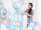 Mom to Be Heart Foil Balloon - Pink  or Blue with Gold Metallic Print | 14 Inches