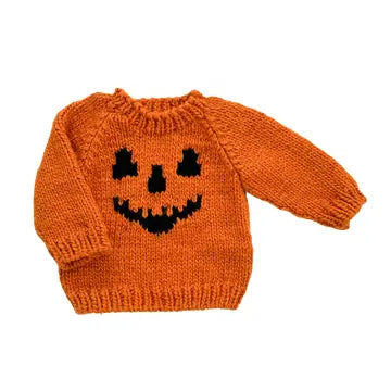 Jack-O-Lantern Sweater, Orange | Baby Kid Halloween Pumpkin