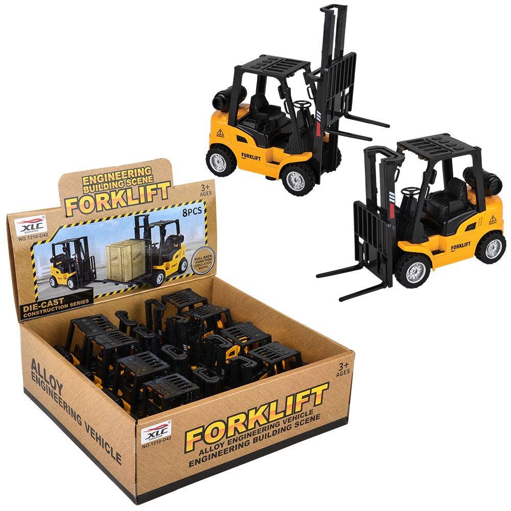 5" Diecast Pull Back Forklift       8/Disp