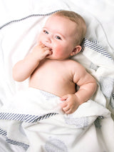 Receiving/Stroller Blanket: Handmade, Block-Printed Cotton