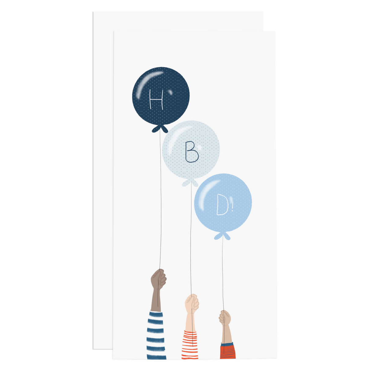 HBD Balloon - Long Card