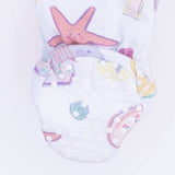 Beach Days - 2 Way Ruffle Back Zipper Footie