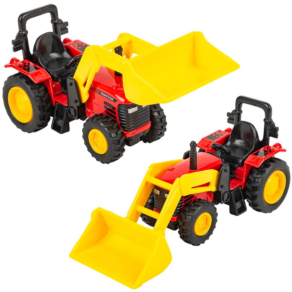 6" Diecast Scoop Tractor 12/Display