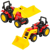 6" Diecast Scoop Tractor 12/Display