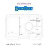 Leakproof Bento Box for Sandwiches - Yumbox Surf Blue with Shark Tray
