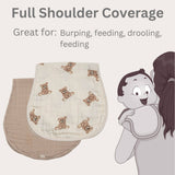 Bamboo Muslin Burp Cloth Set 2-Pack (Teddy/Taupe)