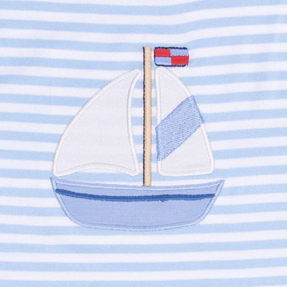 Bubbly Sailboat Stripe - Sleeveless Jon Jon