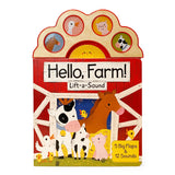 Hello, Farm! Lift-a-Flap Animal Sound Book for Ages 1-5