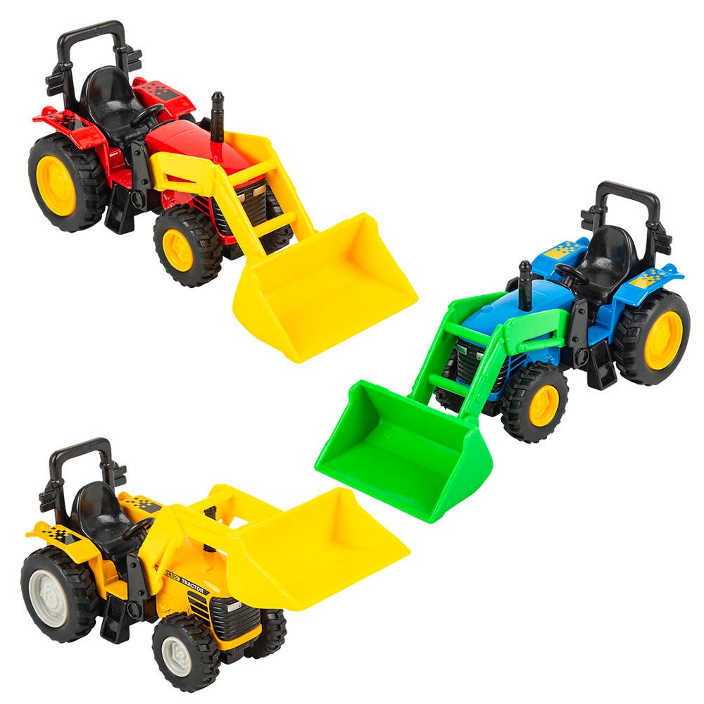 6" Diecast Scoop Tractor 12/Display
