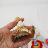 Colorful Princess Crochet Hat Hair Clip Handmade Hair Accessory