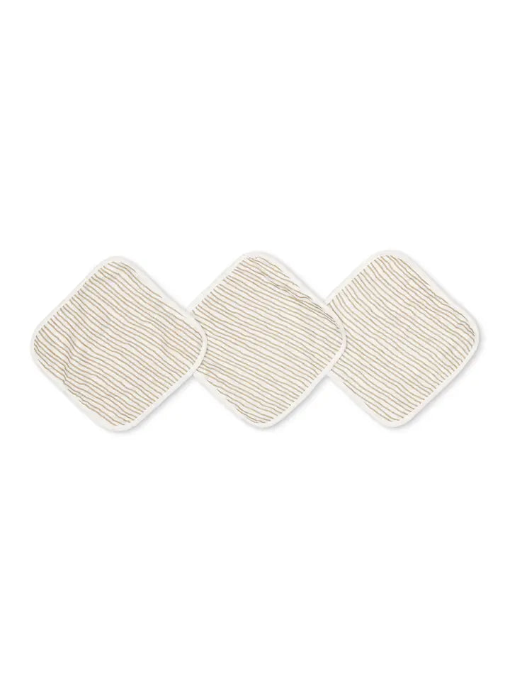 Taupe Wave Washcloth Set