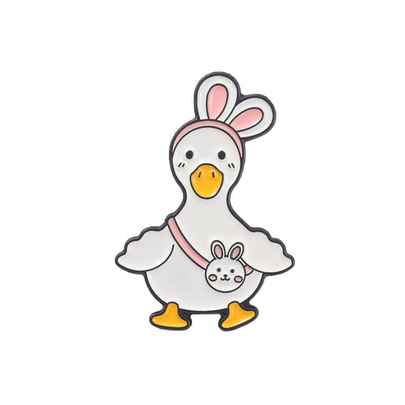 Duck Cute Metal Lapel Pin Unisex Animal Accessory