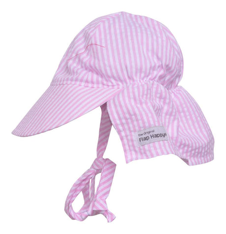 Kids UPF50+ Girls and Boys Original Flap Hat with Ties