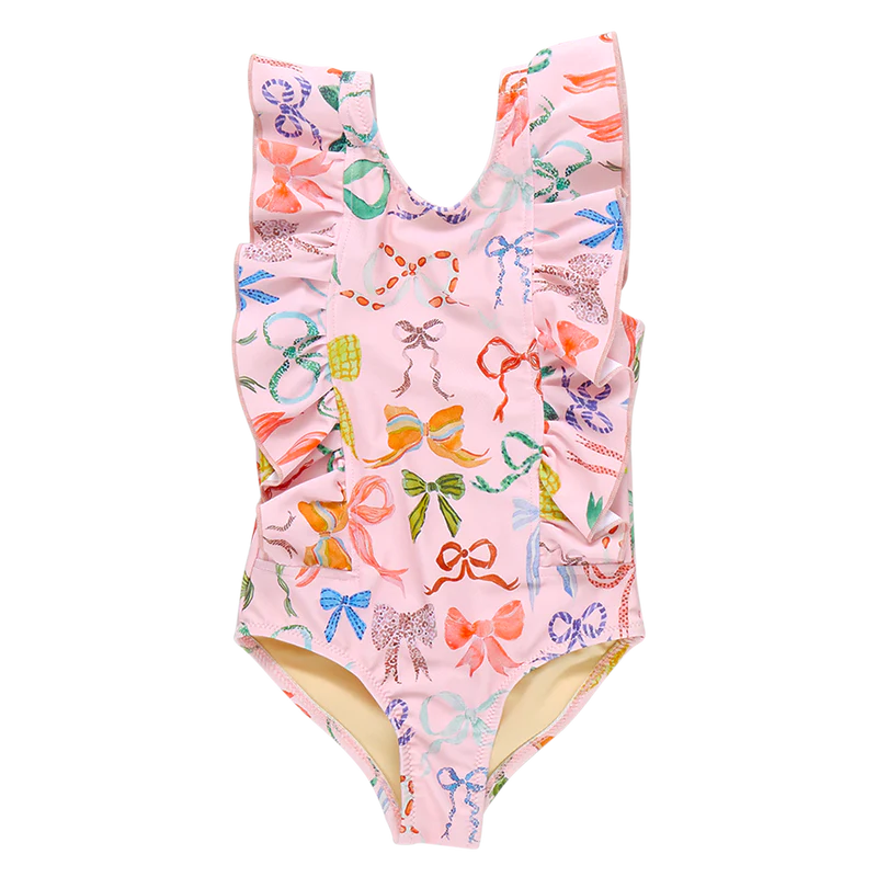 baby girls katniss suit - watercolor bows