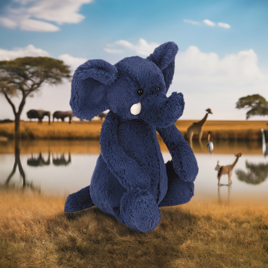 Bashful Blue Elephant Medium