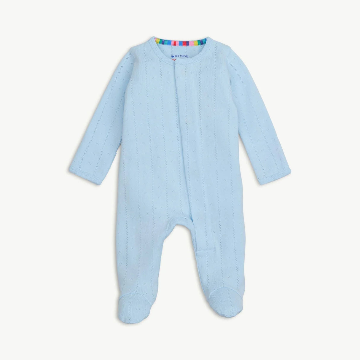 love lines blue organic cotton pointelle
