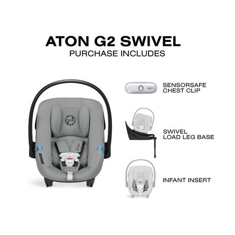 Cybex Aton G2 Swivel Infant Car Seat with Load Leg Base