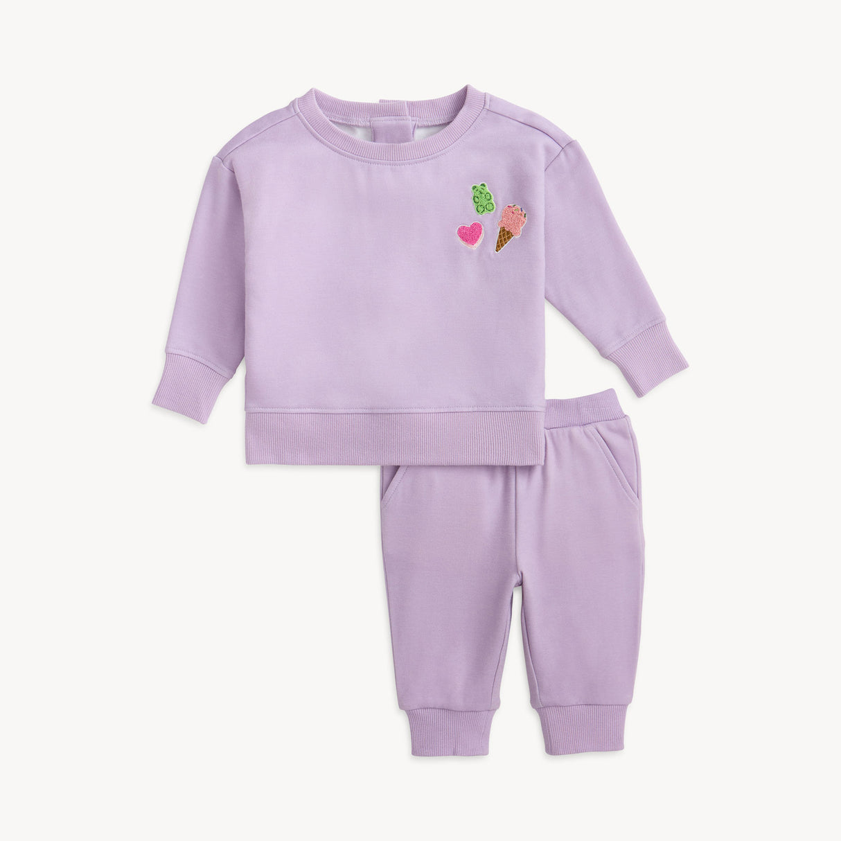 Fair Orchid Brushed Fleece Set W/ Patches