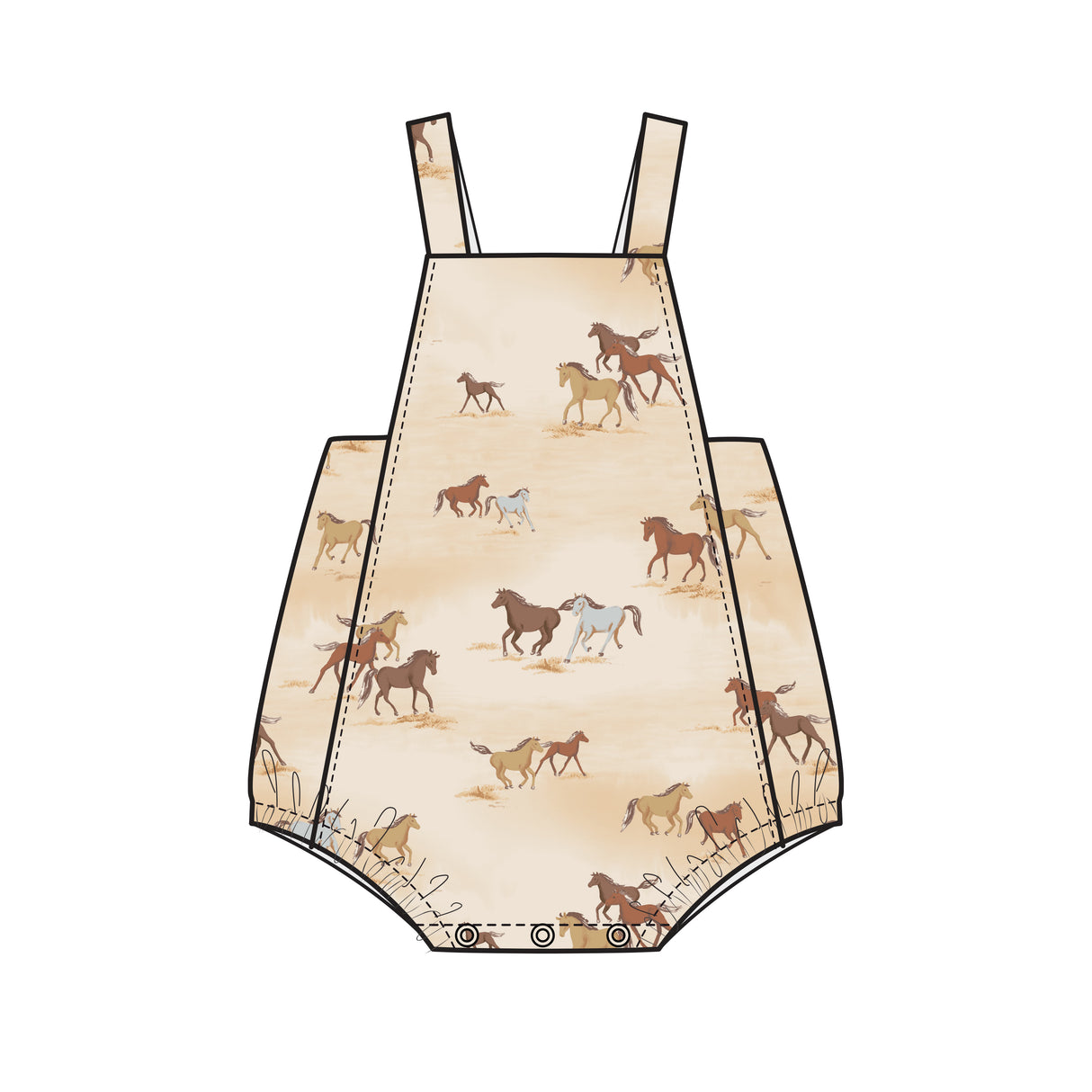 Retro Sunsuit Mustangs