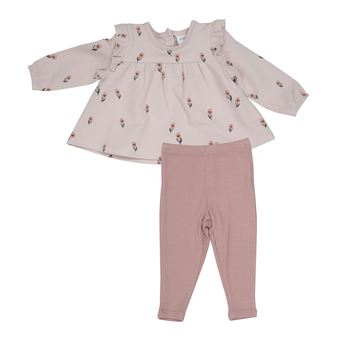Angel Dear Ruffle Top Tunic and Rib Legging