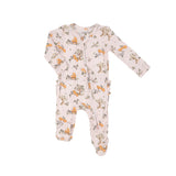 Angel Dear 2 Way Zipper Footie - Baby Foxes Pink