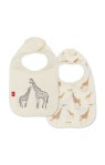 CREAM JOLIE GIRAFFE ORGANIC COT. MAG REV. BIB