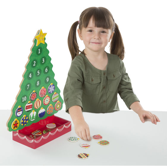 Melissa & Doug Countdown to Christmas Wooden Seasonal Calendar - Tadpole