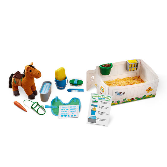 Melissa & Doug Feed & Groom Horse Care Play set - Tadpole