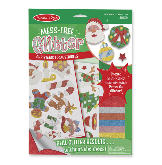 Mess Free Glitter - Christmas Stickers - Tadpole