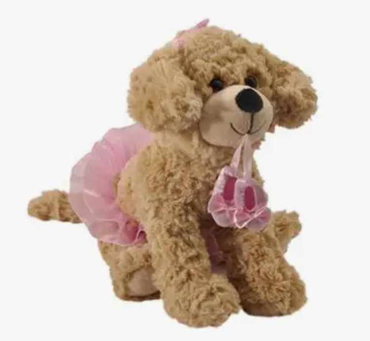 10" (24cm) Ballerina Scruffy Dog Pink - Tadpole