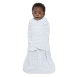 Halo SleepSack Swaddle Fleece Diamonds & Leaves Blue - Tadpole