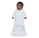 Halo SleepSack Swaddle Fleece Diamonds & Leaves Blue - Tadpole