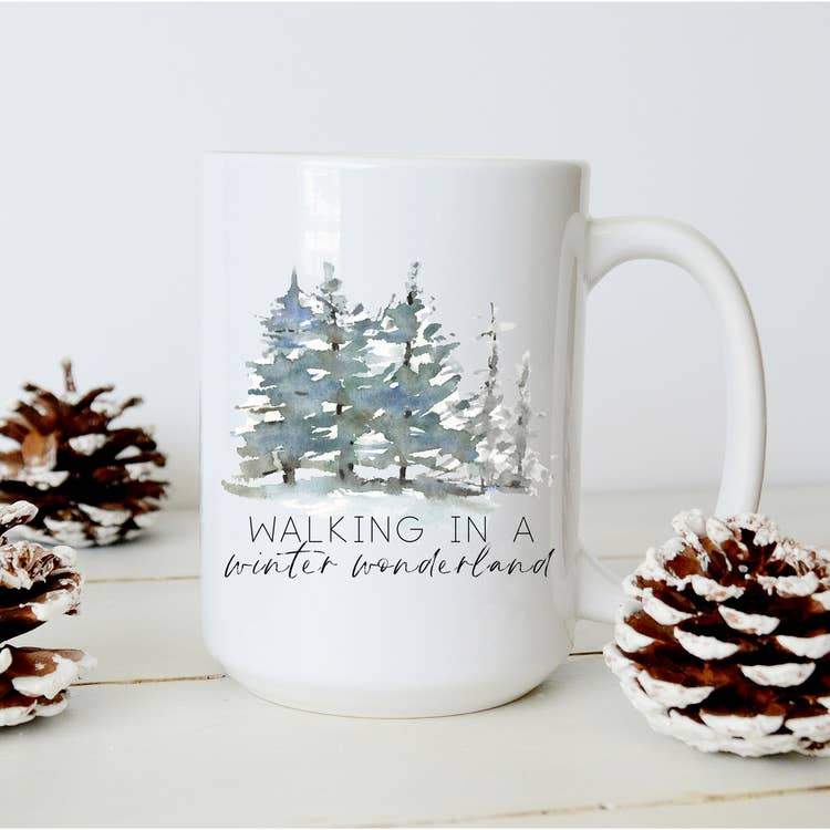 15oz mug, Walking In a Winter Wonderland Mug - Tadpole