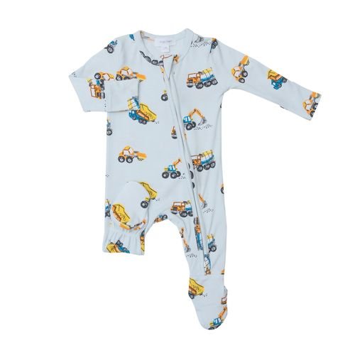 2-Way Retro Construction Zipper Footie - Tadpole