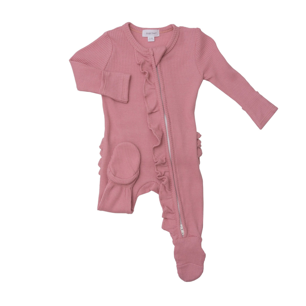2-Way Ruffle Floral Brandied Apricot Footie - Tadpole