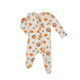 Angel Dear 2 Way Zipper Footie - Pumpkin Spice Latte