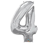 34" Silver Number Balloon - Tadpole