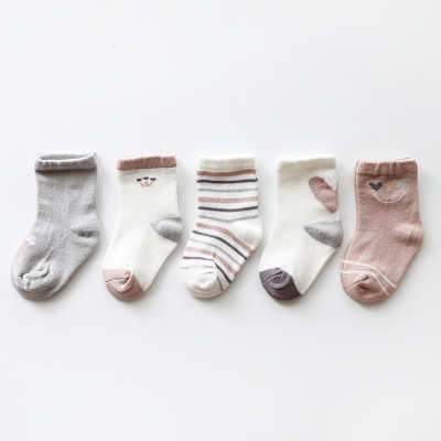 5pk Baby Socks Cat Print - Tadpole