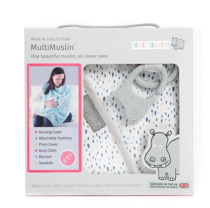 6-in-1 Multimuslin Breastfeeding Cover - Peardrop - Tadpole