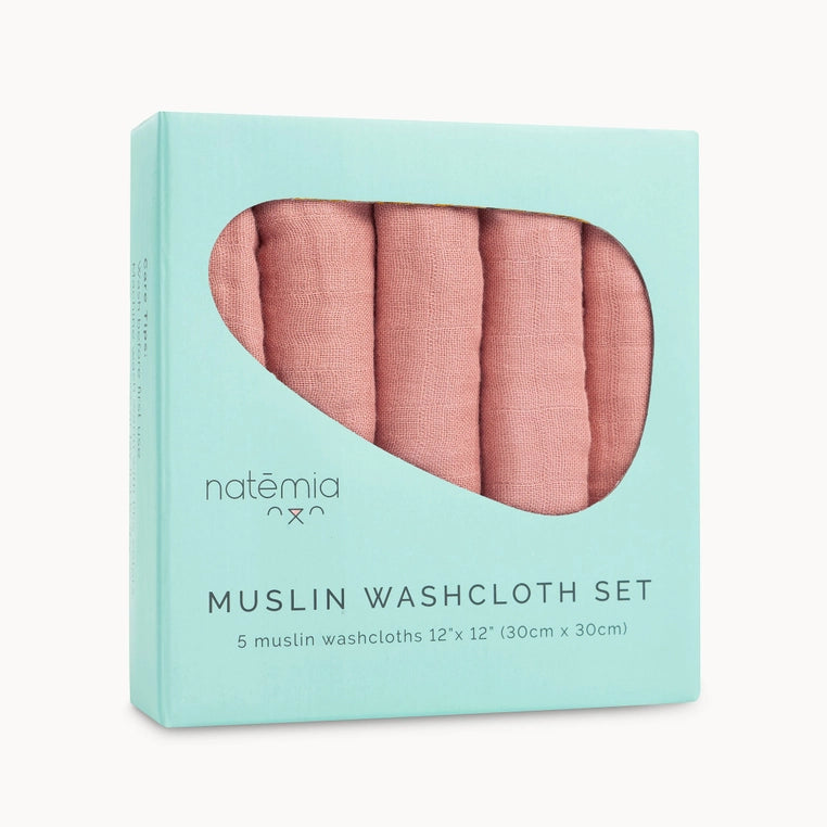 Ultra Soft Muslin Bamboo Washcloths (5 Pack)