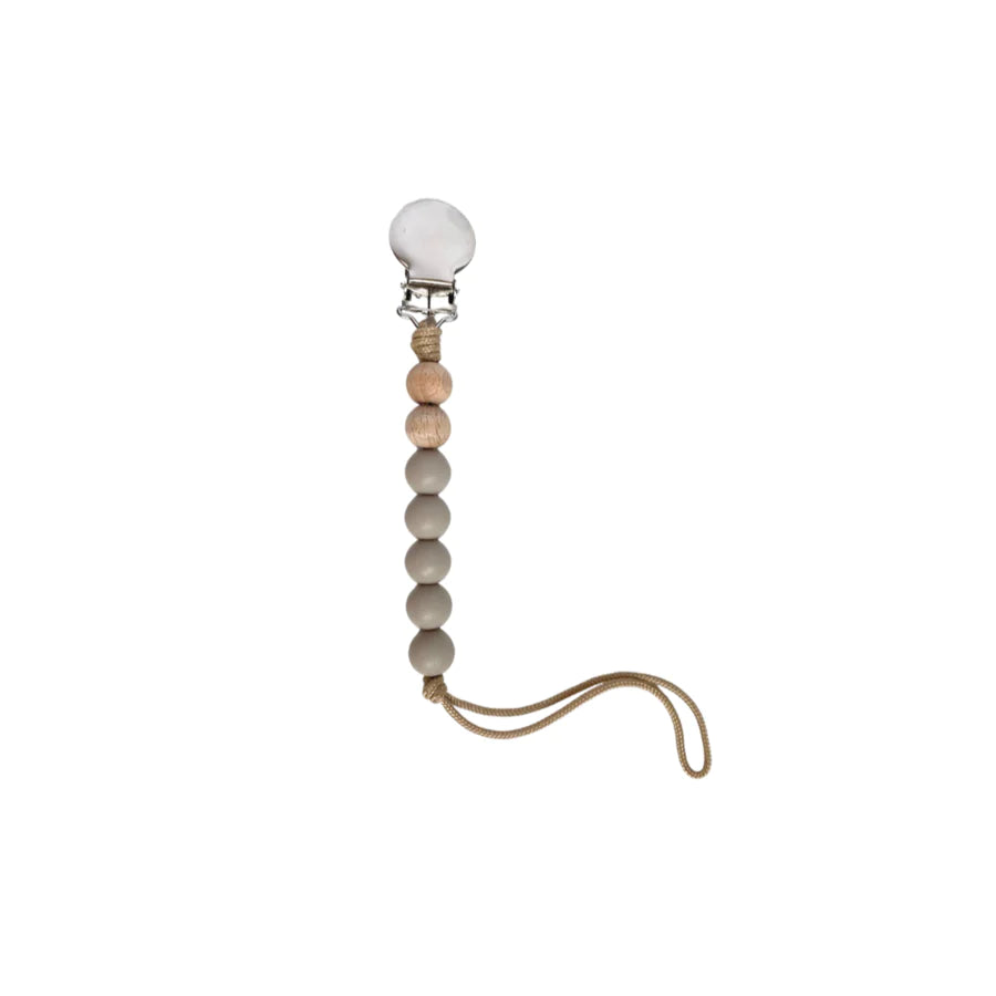 The Dearest Grey Pacifier Clip