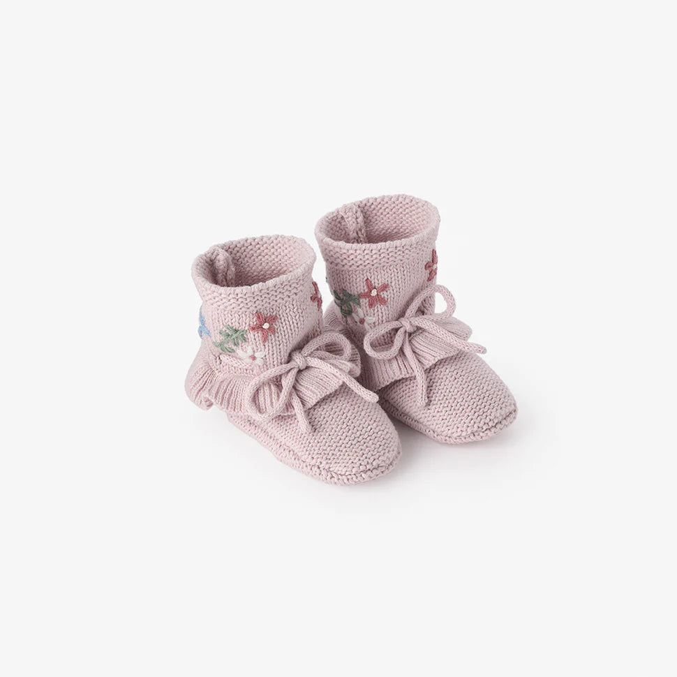 Elegant Baby Knit Booties (0-12m)