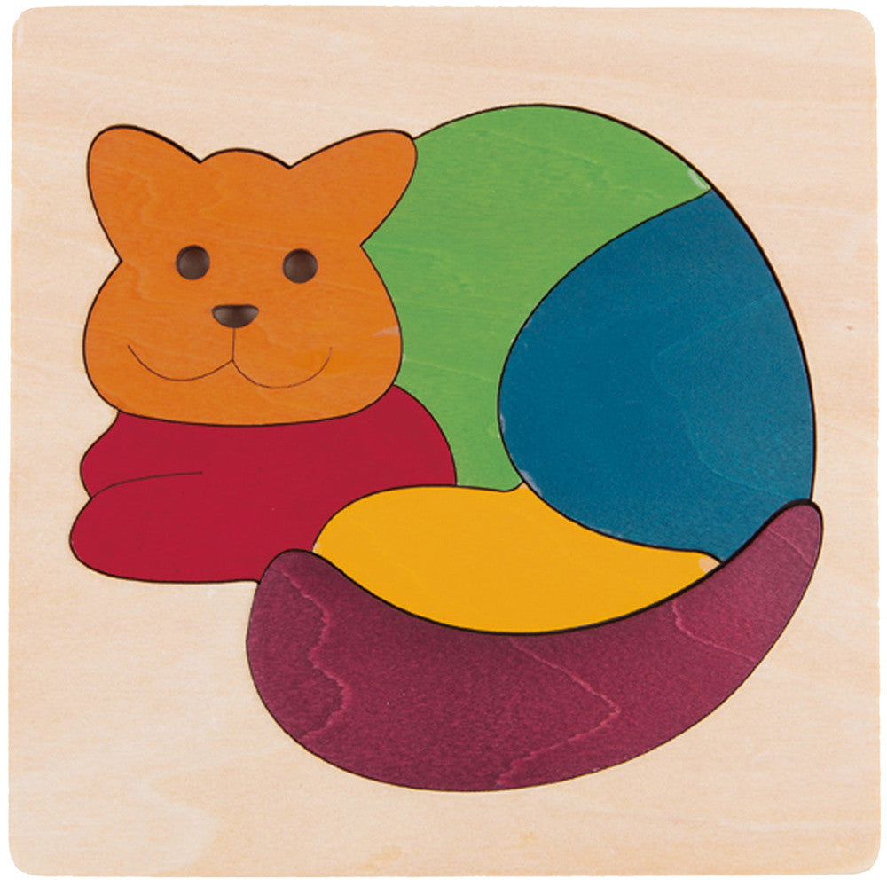Hape Rainbow Cat Wood Puzzle - Tadpole