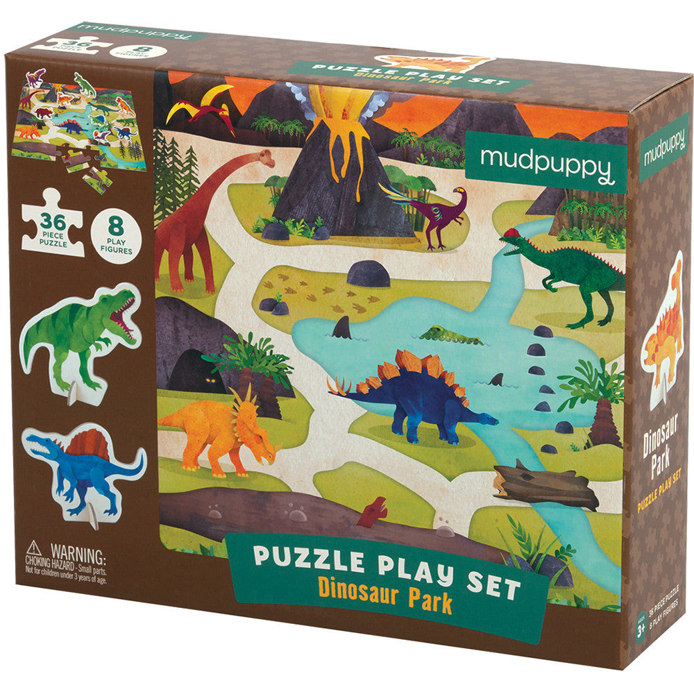 Mudpuppy Puzzle Play Set Dinosaur Park
