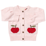 Girls Pocket Sweater - Apple