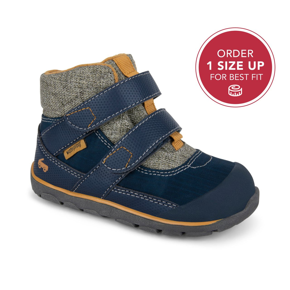 See Kai Run Waterproof Boot Atlas II | Navy/Khaki - Tadpole