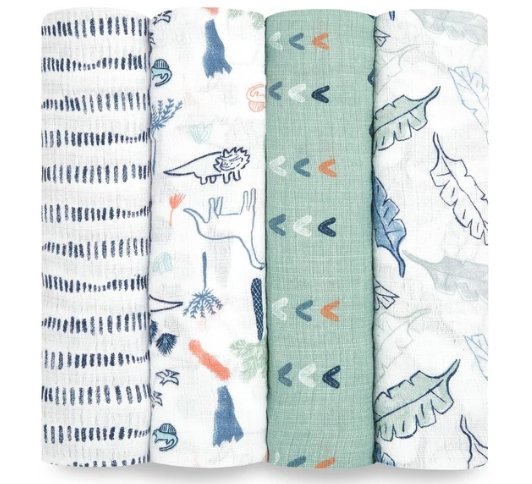 Aden + Anais Swaddle 4pk - Tadpole